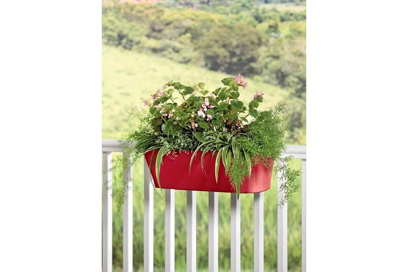 Viva Self-Watering Deck Railing Planter, 23-1/2 Inches - Gardener's Supply Company