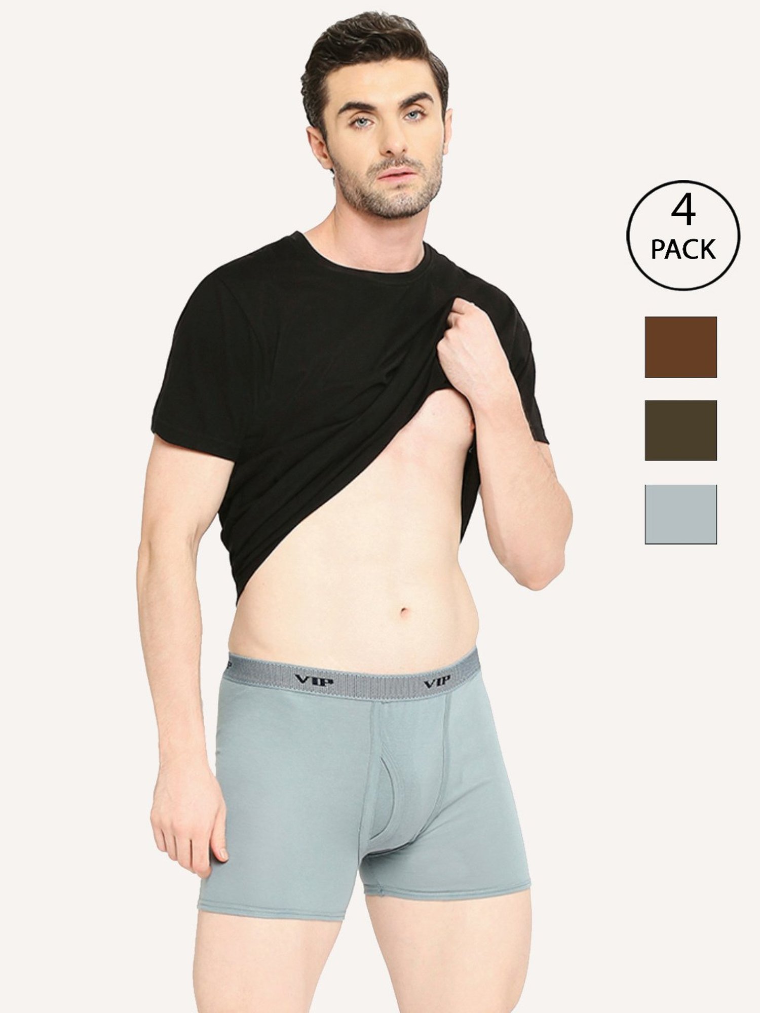 VIP Assorted Snug Fit Trunks - Pack of 4