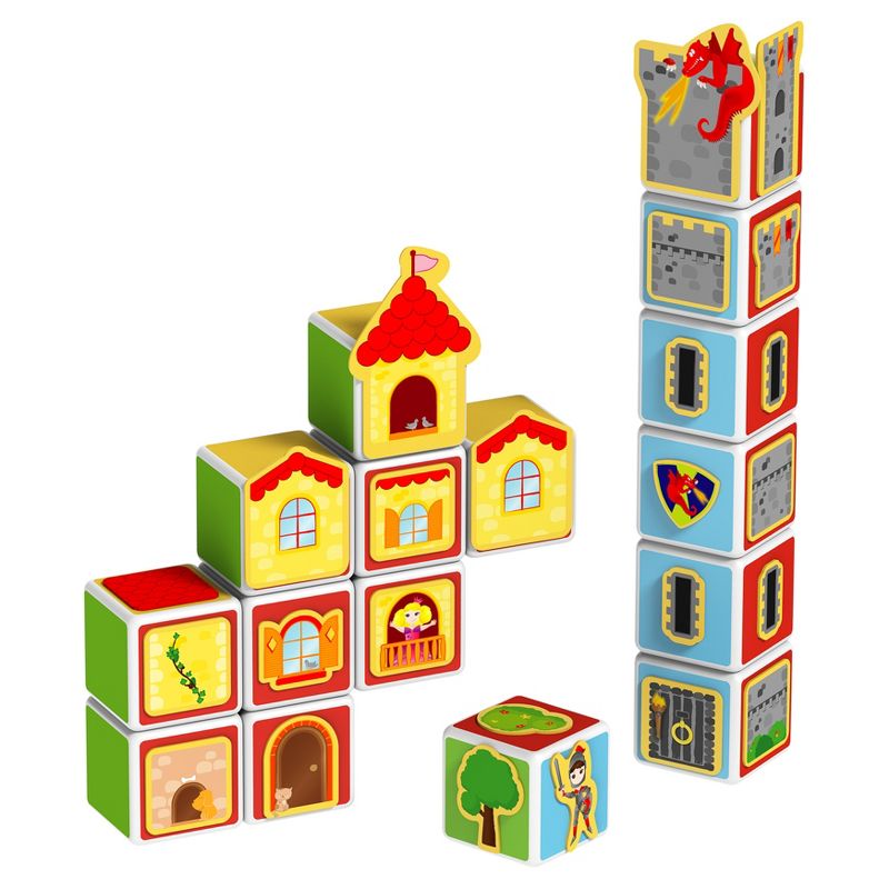 Geomag Magicube - Castles & Homes - 16 Piece Magnetic Building Blocks