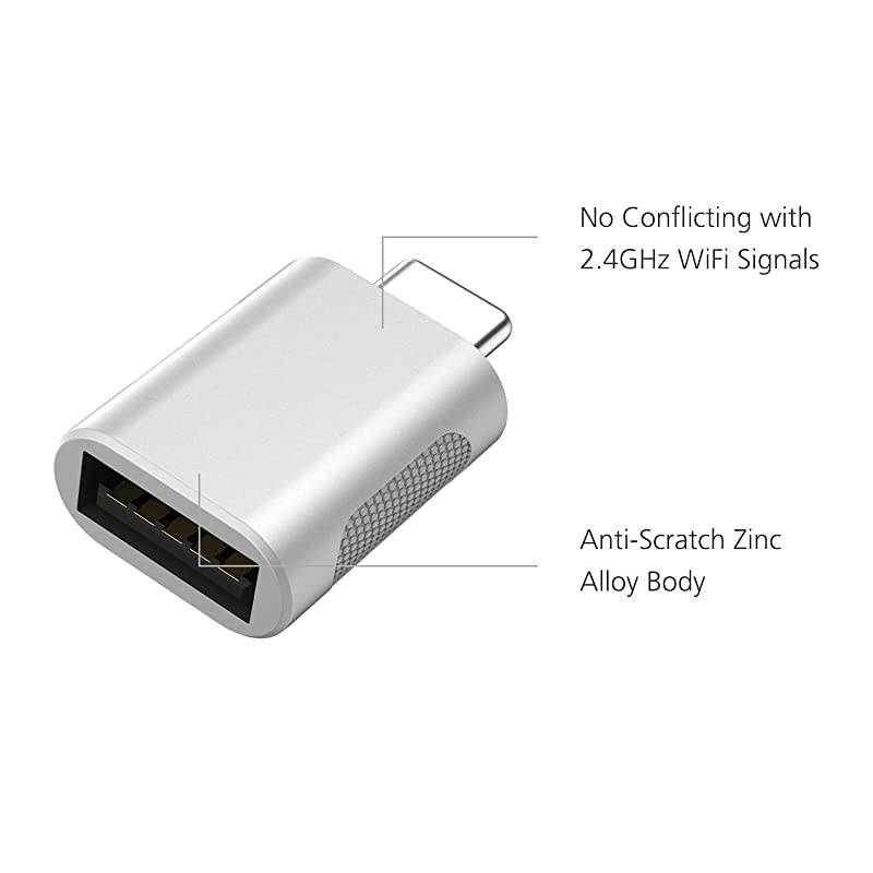 USB C to USB Adapter2 PackUSBC to USB 30 AdapterUSB TypeC to USBThunderbolt 3 to USB Female Adapter OTG for MacBook Pro 2019MacBook Air 2020iPad Pro 2020More TypeC DevicesSilver