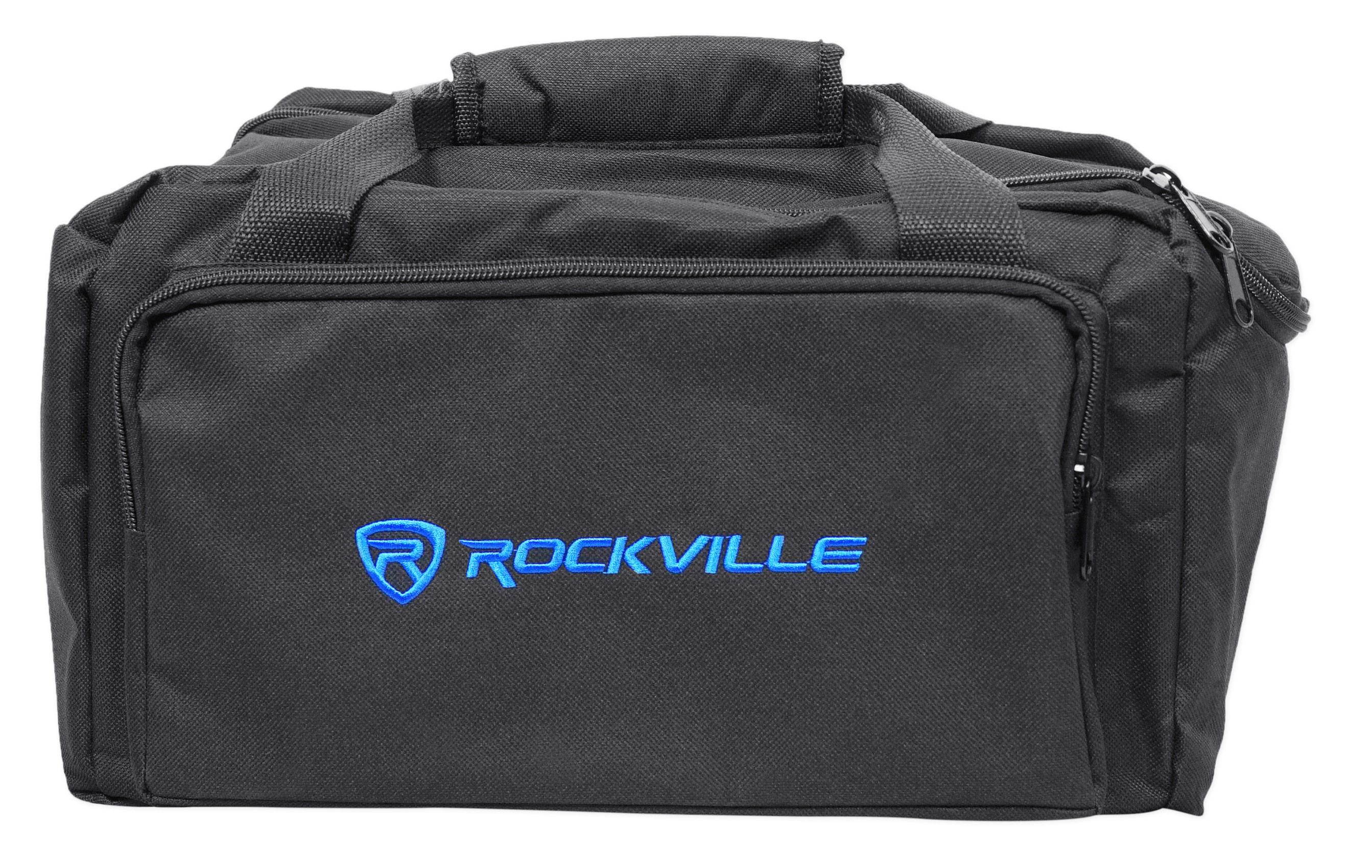 Rockville RLB80 Universal Travel Bag Fits 4x Slim Par Lights+Controller+Cables