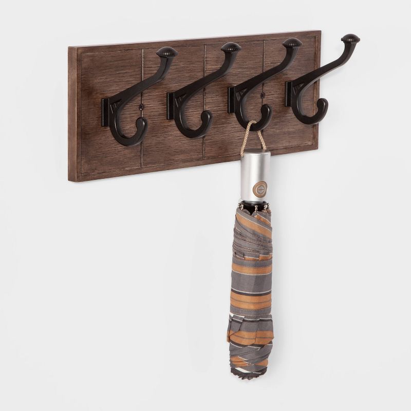 16" Domed Hook Rail Walnut - Threshold™