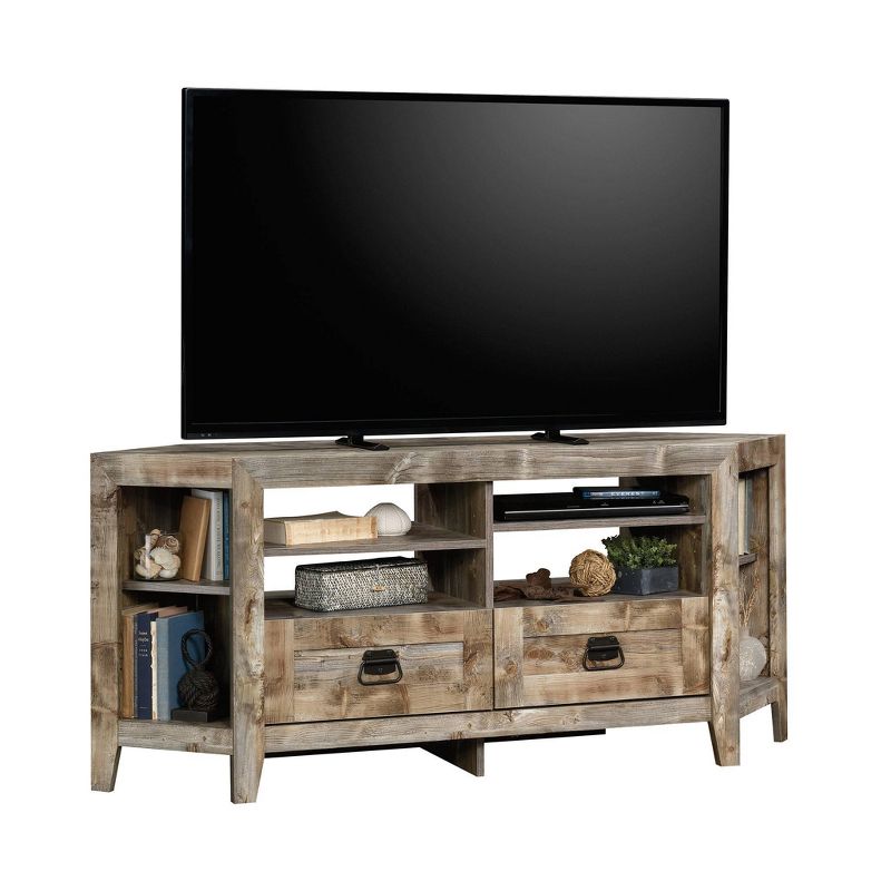 Granite Trace Corner Entertainment Credenza Rustic Cedar - Sauder