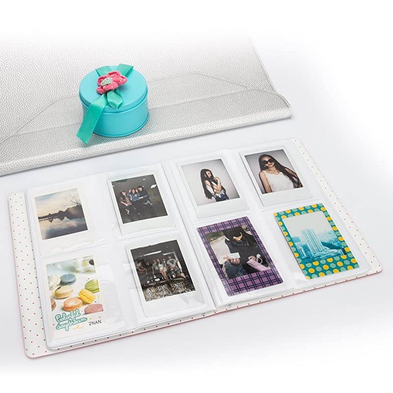Compatible128 Pockets Photo Album for Films of Fujifilm Instax Mini 9 8 8+ 70 7s 25 50s 90, Polaroid Z2300, Polaroid PIC-300P (Blue)