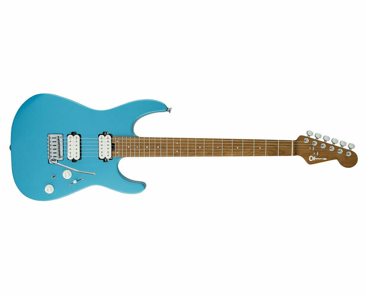 Charvel Pro-Mod DK24 HH 2PT CM Caramelized Maple - Matte Blue Frost