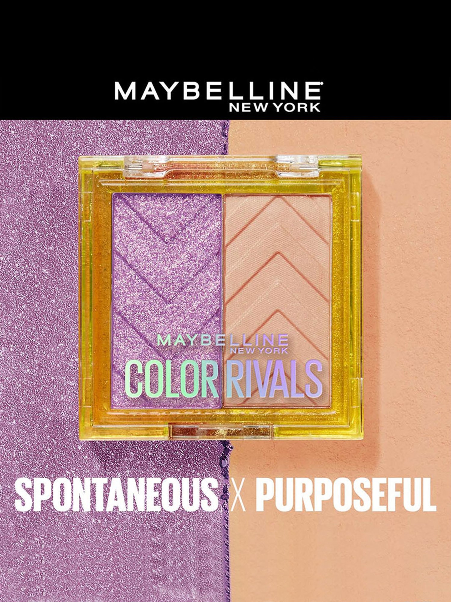 Maybelline New York Color Rivals Duo Eyeshadow Palette Spontaneous x Purposeful - 3 gm