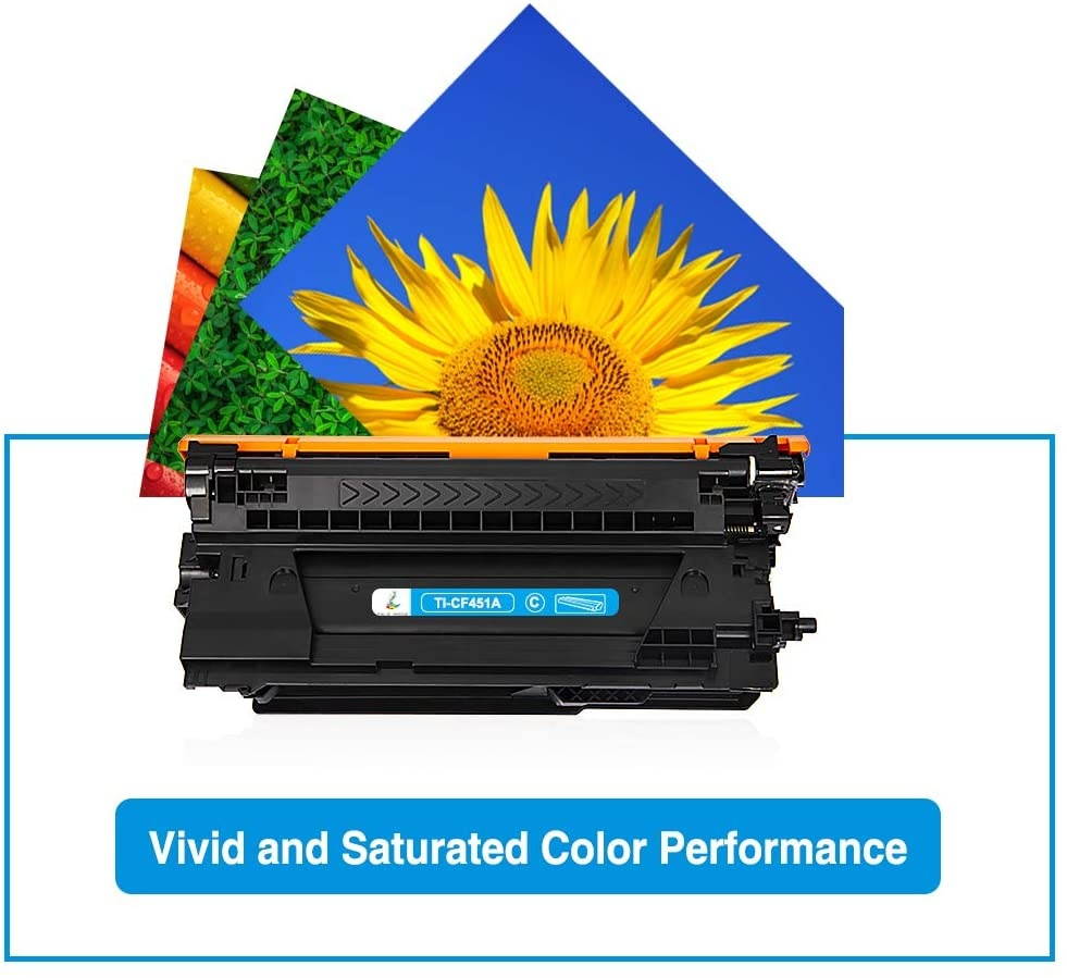 TRUE IMAGE Compatible Toner Cartridge Replacement for HP 655A CF450A CF451A CF452A CF453A Laserjet Enterprise M652dn M653dn M652 M653 M652n M653x M681dh M682z M681f (Black Cyan Yellow Magenta 5-Pack)