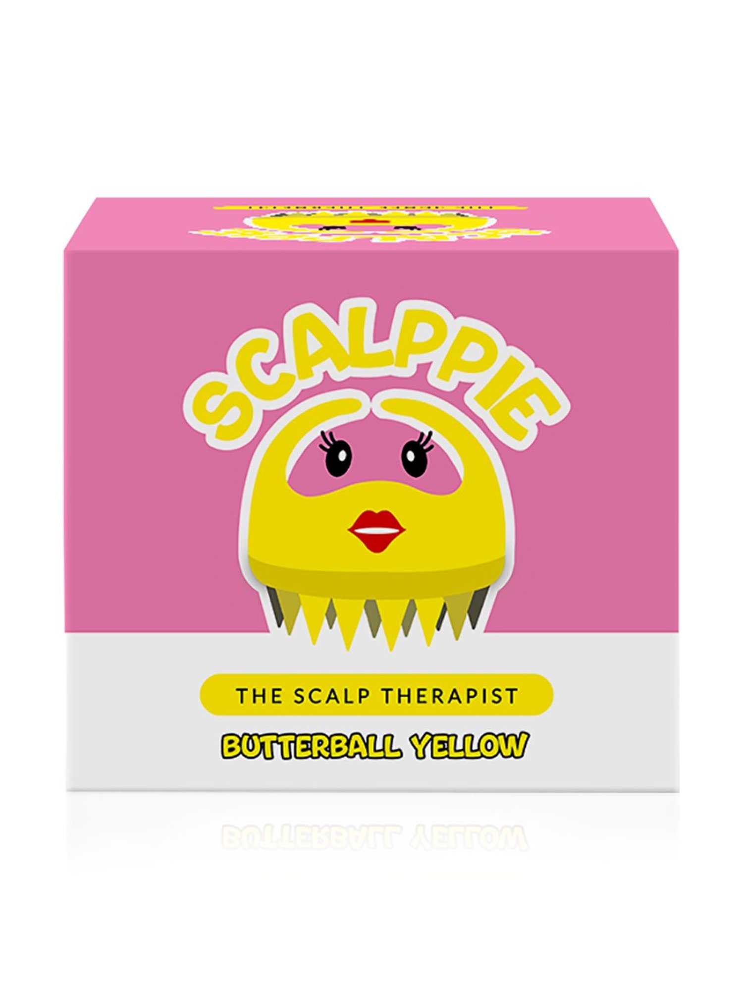 Scalppie Butterball Yellow Hair Shampoo Brush & Scalp Massager