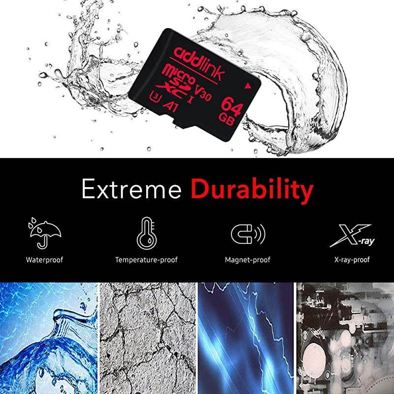 64GB 2 Pack Micro SD Card SDXC U3 V30 A1 Memory Card with Adapter with Read 100MBs high Speed