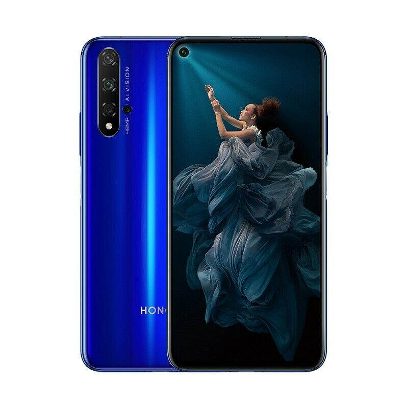 HONOR 20 Dual-SIM 128GB / 6GB RAM (GSM Only, No CDMA) Factory Unlocked 4G/LTE Smartphone - Sapphire Blue