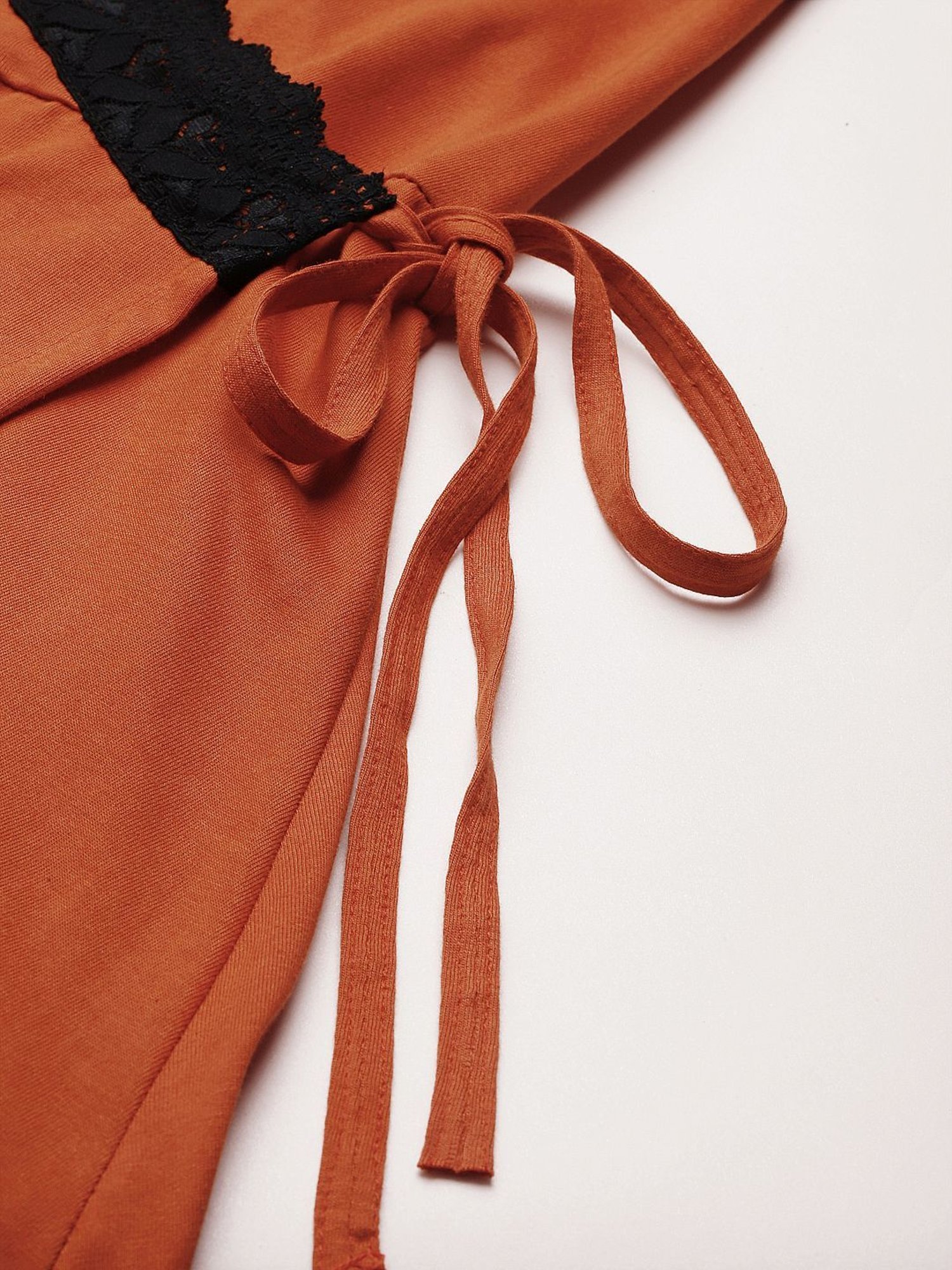 Ms.Lingies Orange Lace Work Nighty