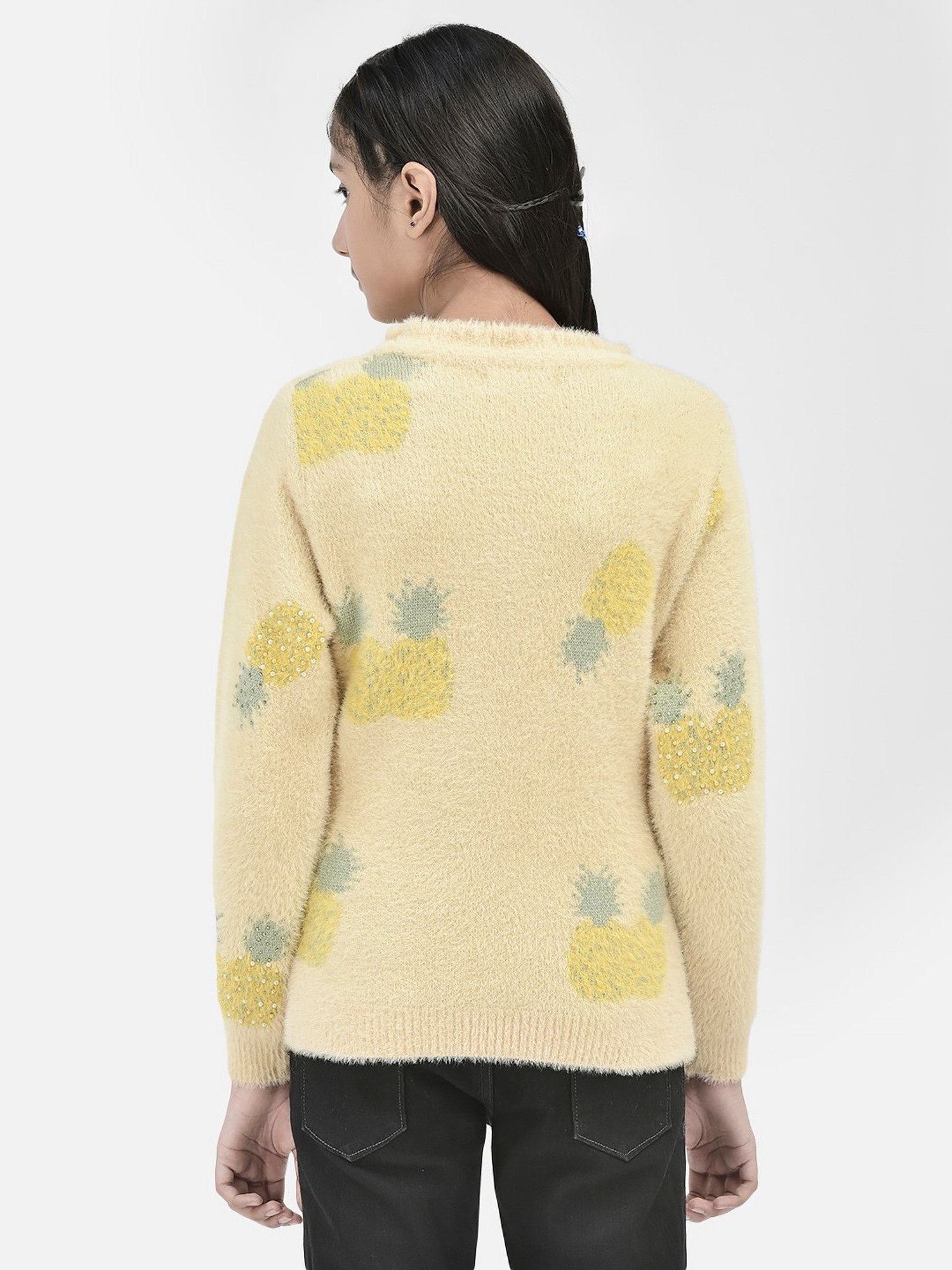 KIDS ONLY Maroon Textured Pattern Full Sleeves Sweater