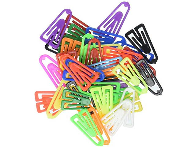 Baumgartens Plastiklips Paper Clips Small Assorted Colors 1 000/Box LP0200