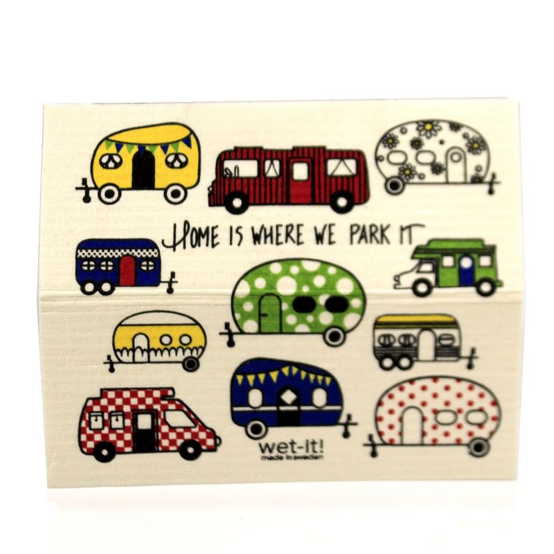 Swedish Dish Cloth 8.0" Red Cycle Absorbent Kitchen Eco Friendly  -  Dish Cloth