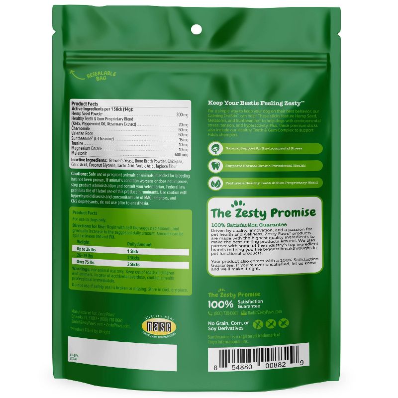 Zesty Paws Hemp Elements Orastix Calming Original Flavor - 25oz