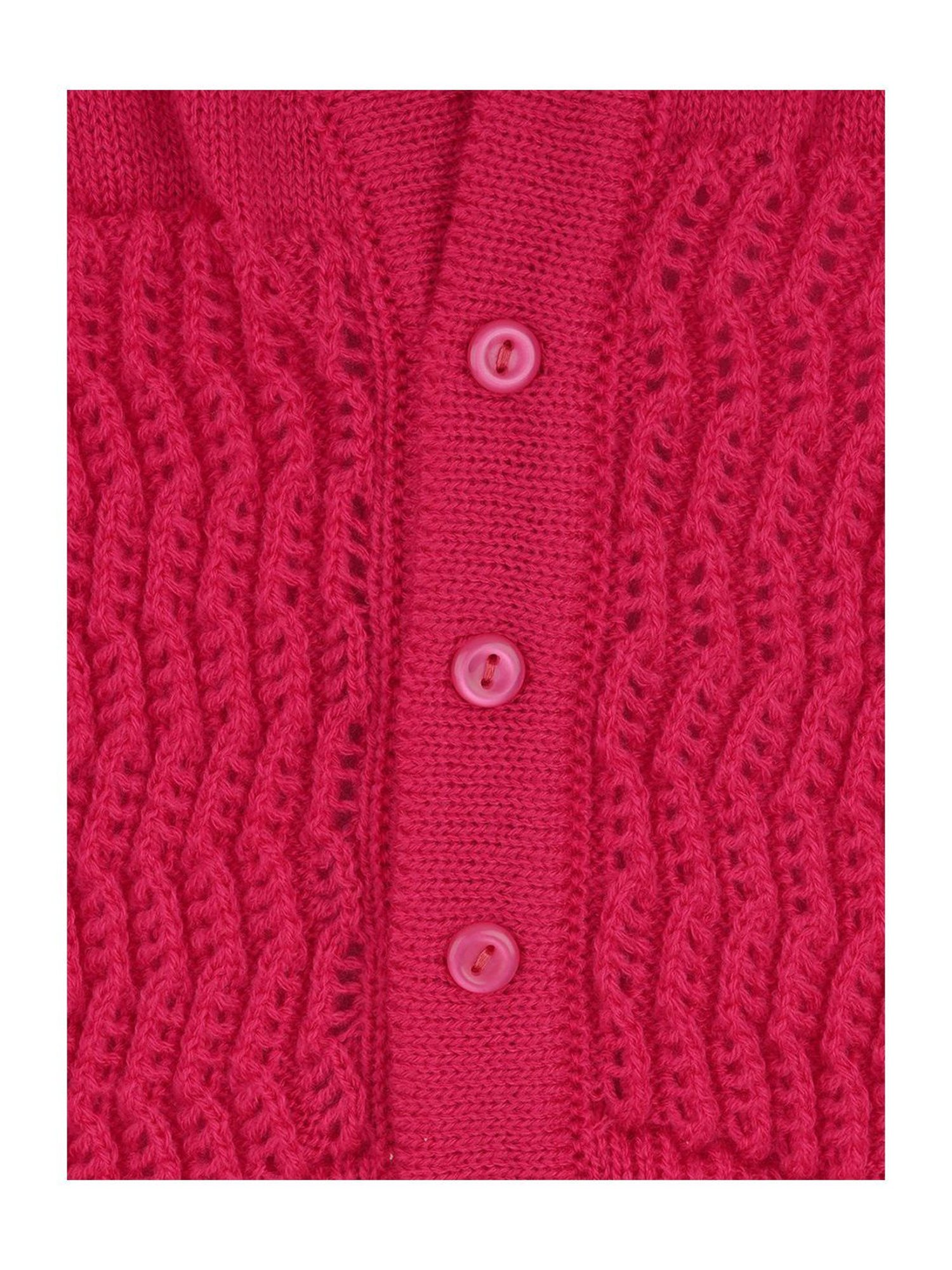 Little Angels Kids Maroon Textured Pattern Full Sleeves Sweater Set