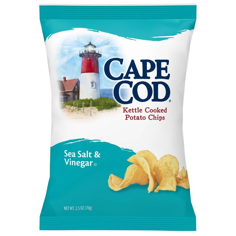 Cape Cod Sea Salt & Vinegar Flavored Kettle Cooked Potato Chips - 2.5oz
