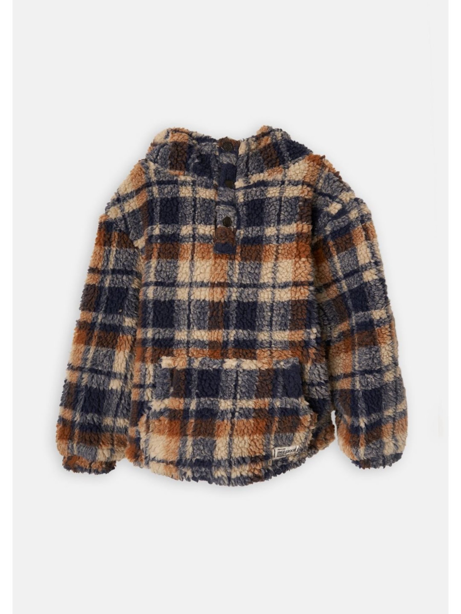 Angel & Rocket Kids Multicolor Checks Full Sleeves Hoodie