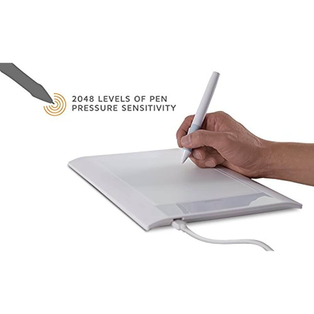 Turcom TS-6580W 8" x 5" Huion Graphic Drawing,Capture Pen and Touch Tablet  - White