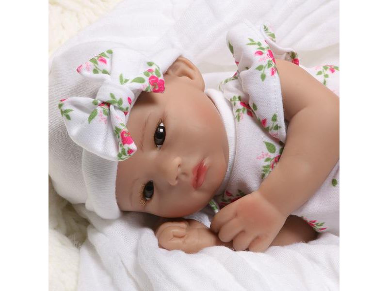 Paradise Galleries Preemie Tiny Reborn Baby Doll 12 inch - Bitsy Baby Little Lamb, Full Vinyl Arms & Legs, 4-Piece Gift Set, Safety Tested for 3+