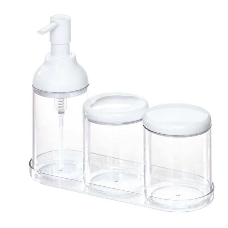 4pc Finn Bathroom Set Clear - iDesign