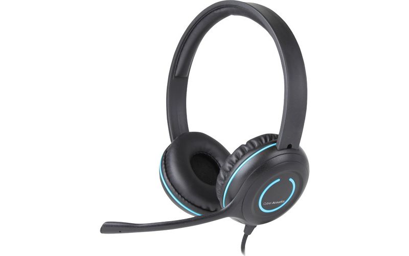Cyber Acoustics AC-5002 Headset - Stereo - Mini-phone - Wired - 20 Hz - 20 kHz - Over-the-head - Binaural - Supra-aural