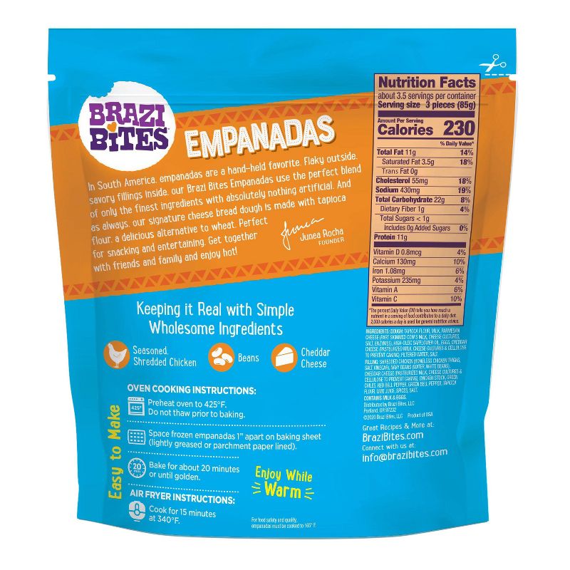 Brazi Bites Chicken & Cheese Frozen Empanadas - 10oz