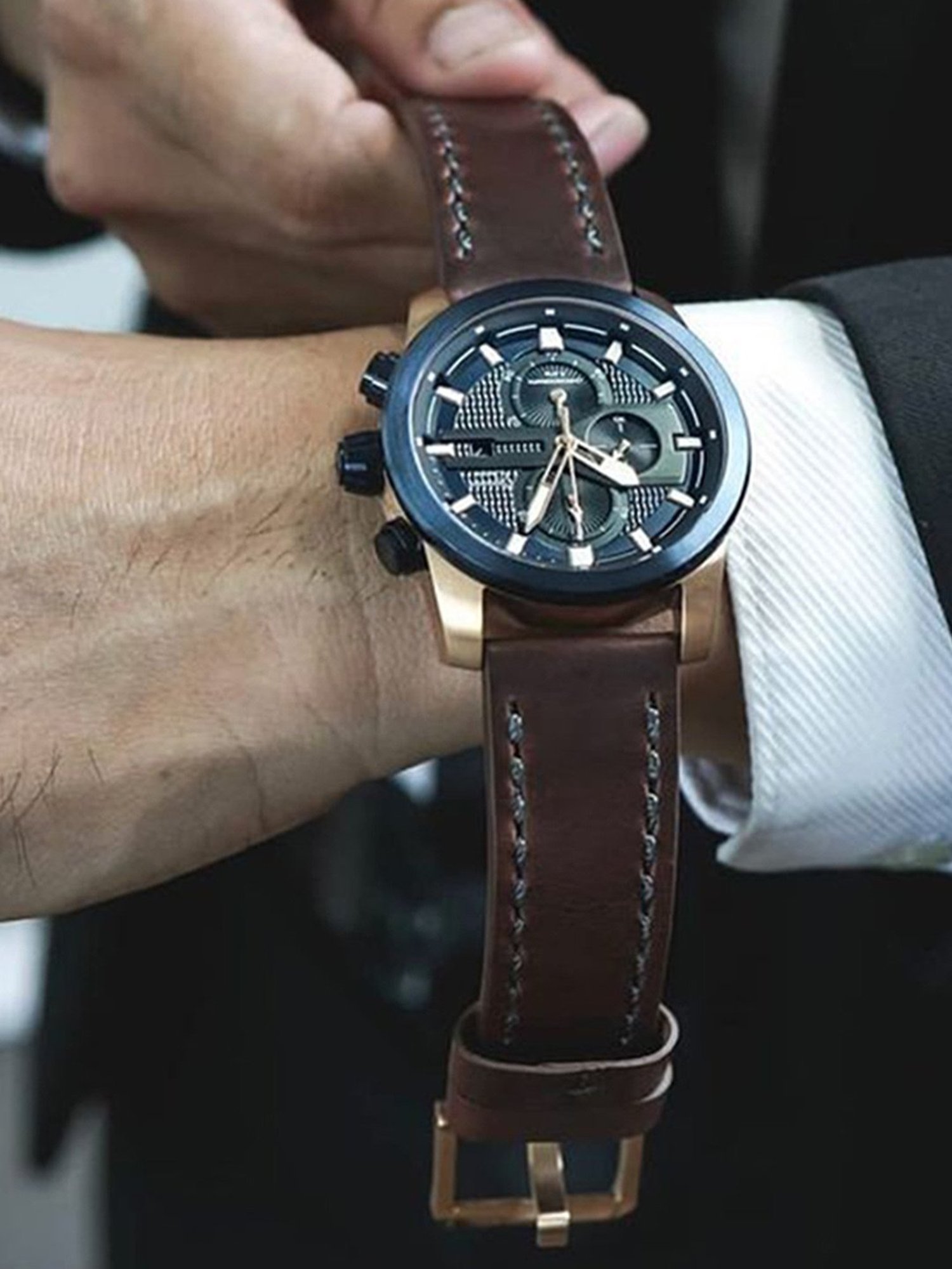 ALEXANDRE CHRISTIE 6562MCLBRBA Chronograph Watch for Men