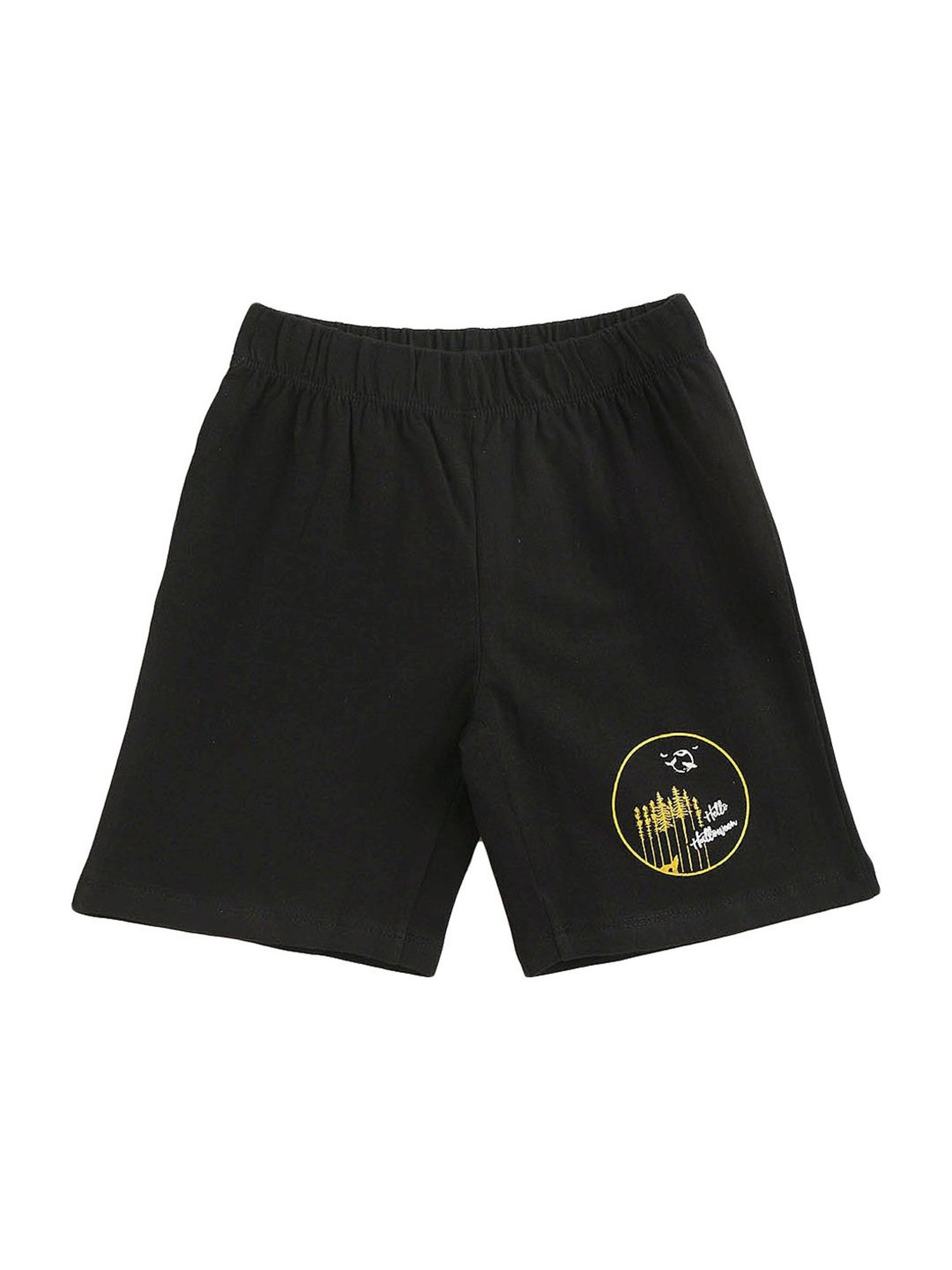 Kids Craft Yellow Cotton Printed T-Shirt & Shorts