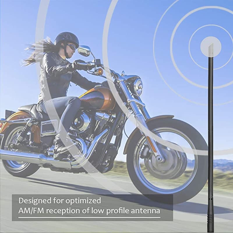 13 inch Uniquely Designed Copper Core Radio Antenna for Harley Davidson Motorcycle 19892019 Touring Electra Glide Ultra Classic2 Flexible Rubber Perfect Replacement AMFM Radio Antenna