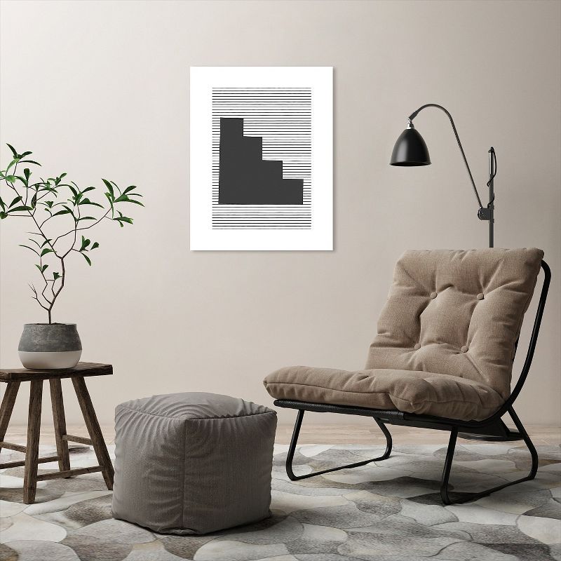 Americanflat Geo Aztec Linocut Circle by Roseanne Kenny Wall Art Canvas - 11" x 14"