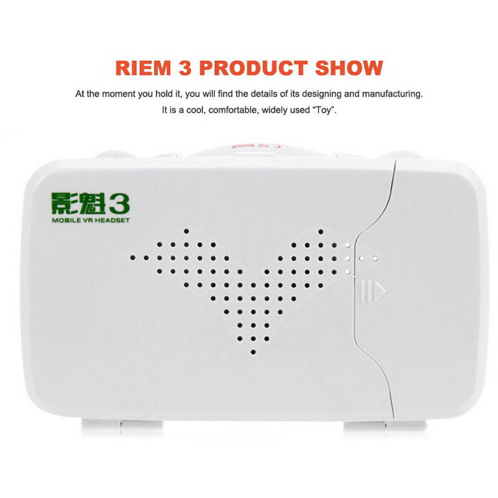 Virtual Reality Headset, RIEM3 3D Visual Reality Video Glasses Adjust Cardboard VR-BOX for iPhone7/iPhone 6S/6 Plus/6, Samsung Galaxy S5/S6 Edge All 4.0"-6.0" Cellphones