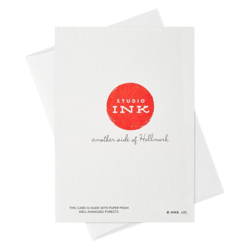 8ct Hallmark Studio Ink Cat with Pug in Santa Hat Boxed Cards