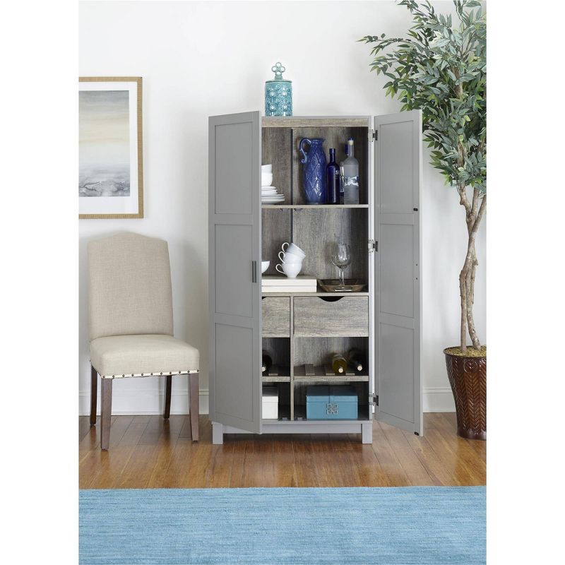 Wood 2 Door Storage Cabinet in White-Pemberly Row