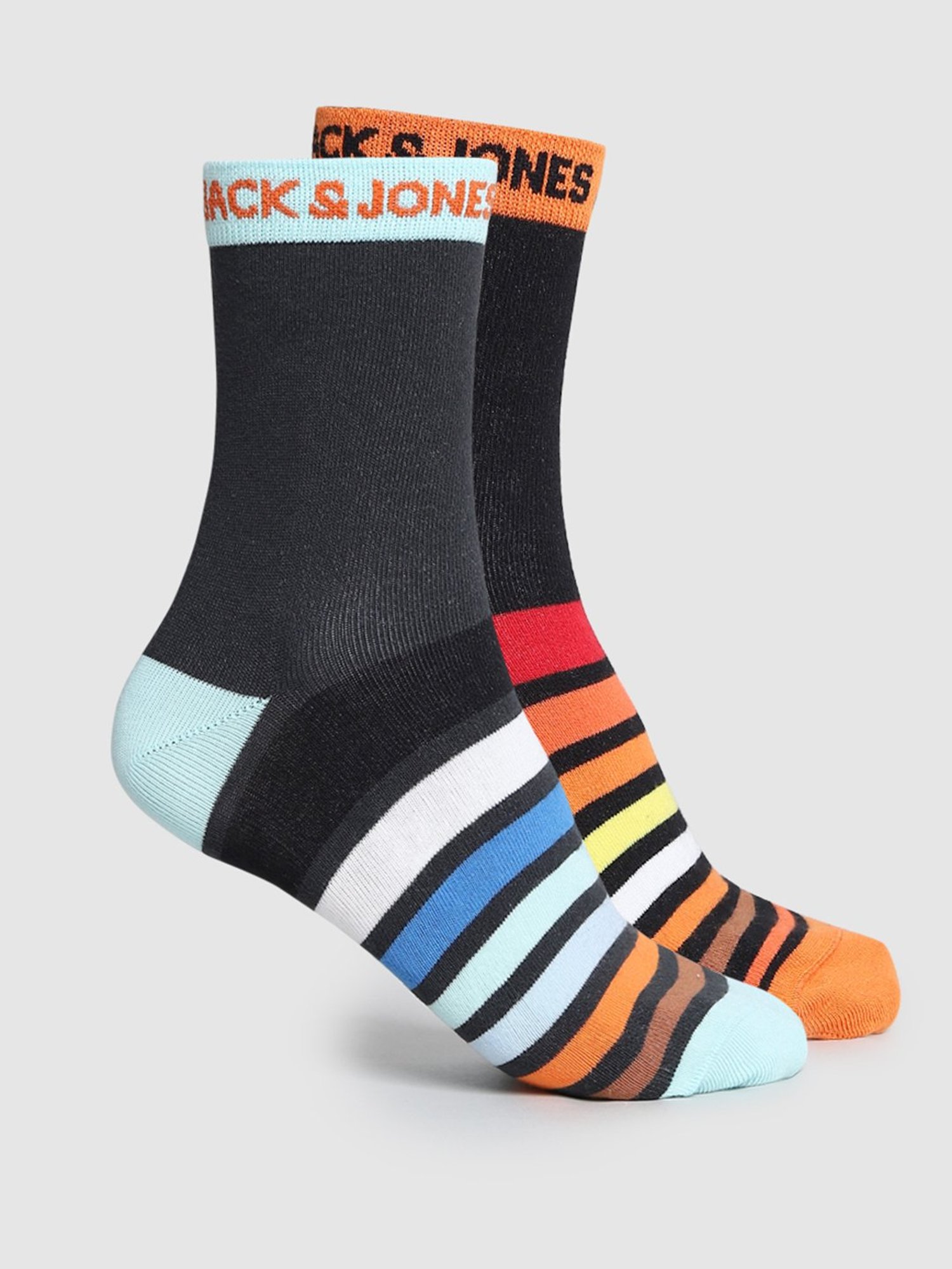 Jack & Jones Multicolor Striped Socks - Pack of 2