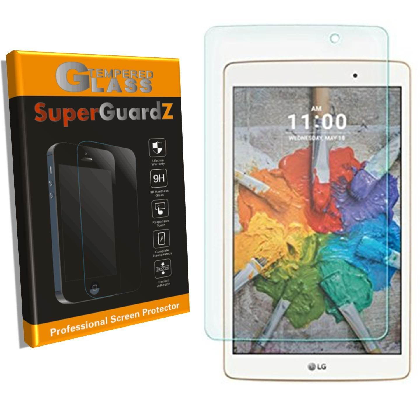 For LG G Pad X 8.0 / LG G Pad III 8.0 FHD - SuperGuardZ Tempered Glass Screen Protector [Lifetime Replacement], 9H, 0.3mm, 2.5D Round Edge, Anti-Scratch, Anti-Bubble