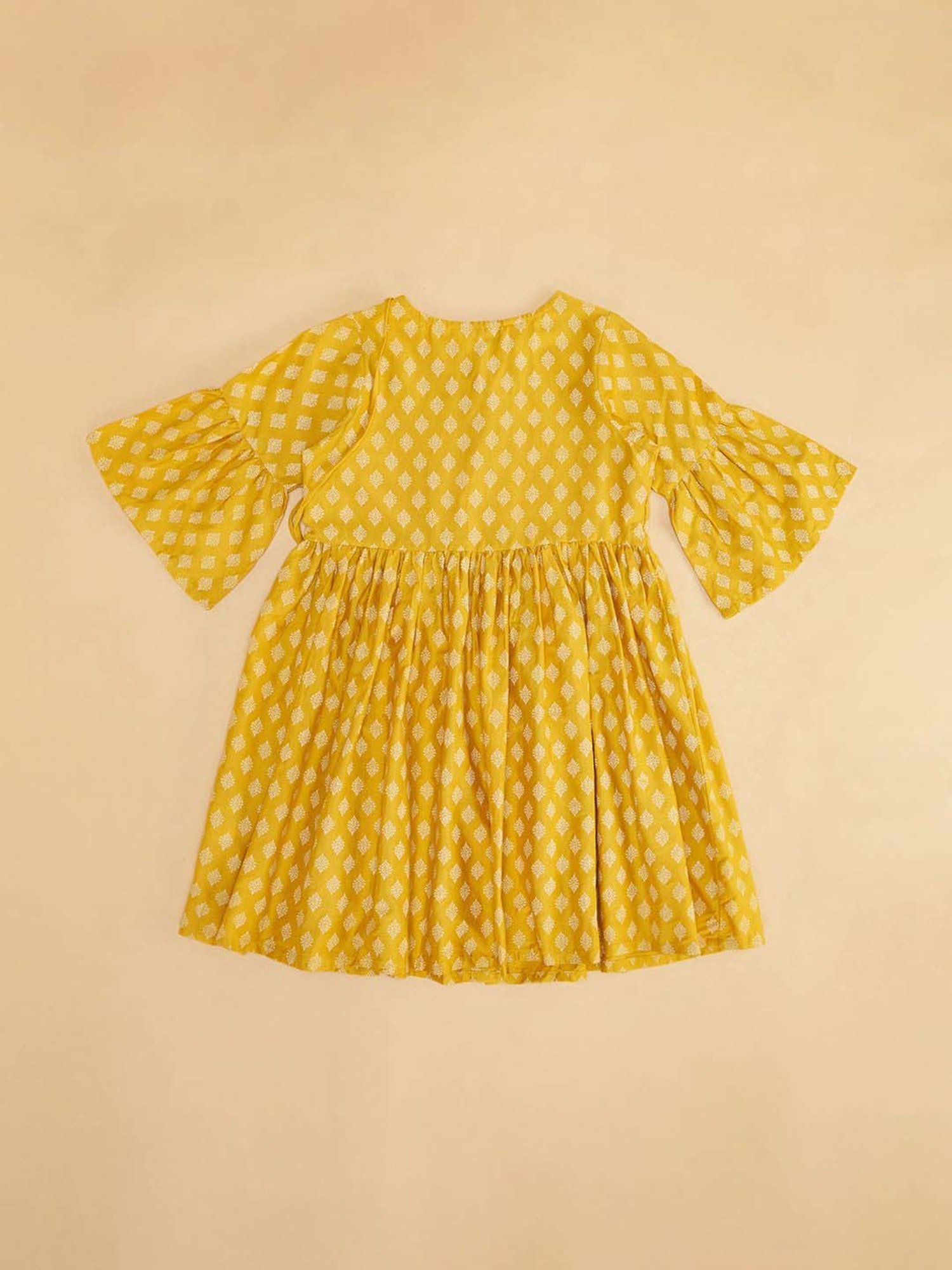 Akkriti by Pantaloons Kids Yellow Printed Dress