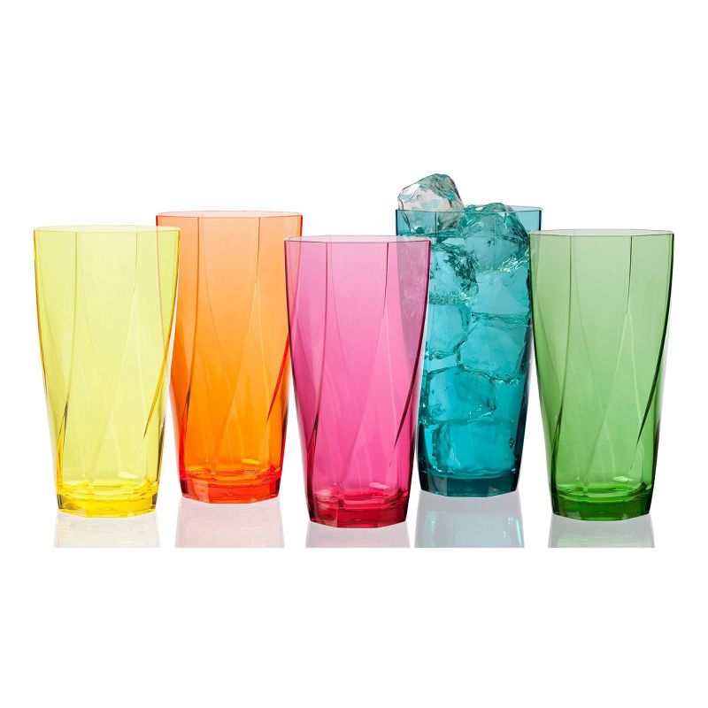 Acrylic Twist Tumbler Set of 10 - Assorted (24 oz)