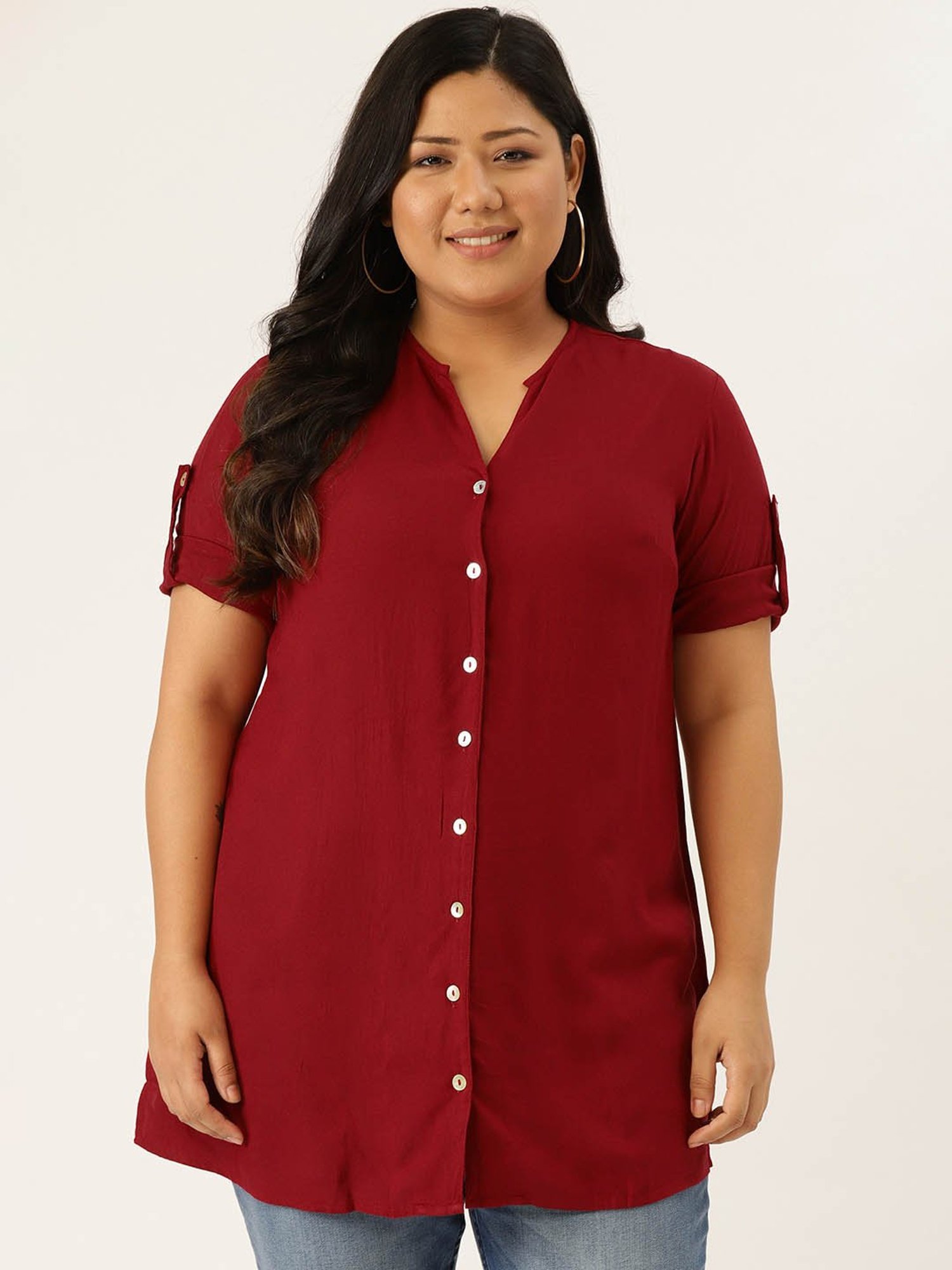 theRebelinme Maroon Regular Fit Shirt