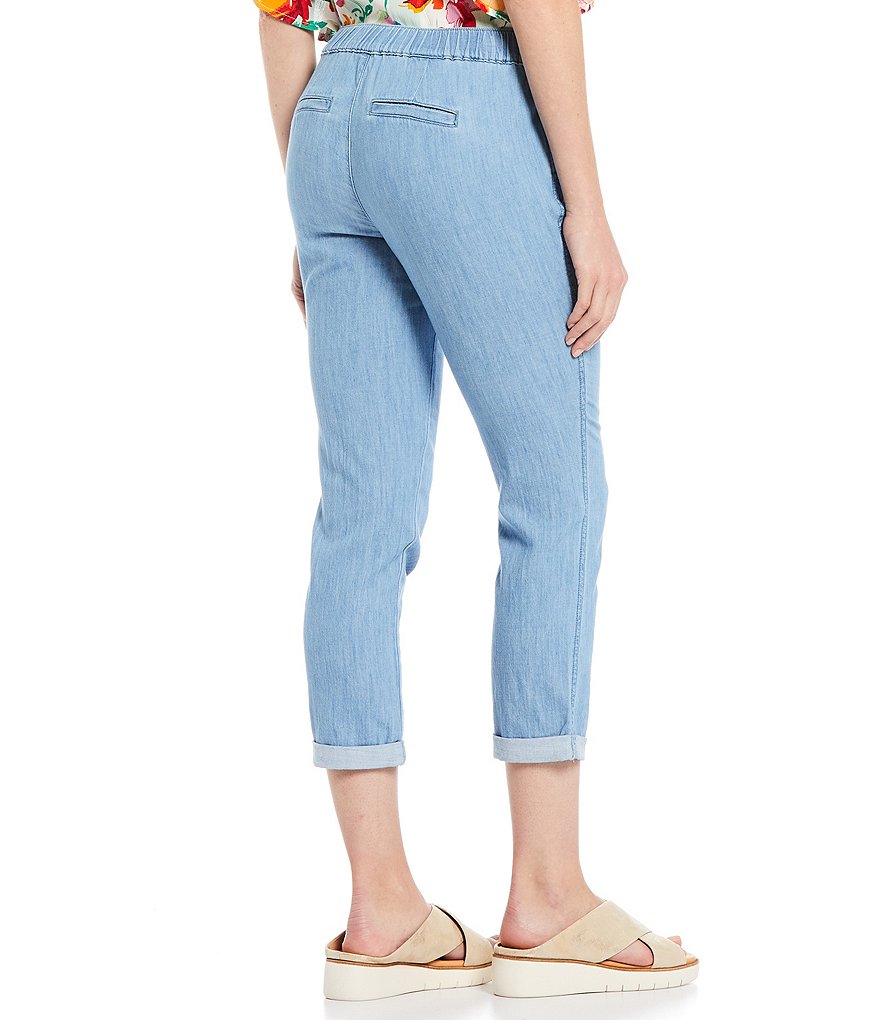 NYDJ Petite Size Slim Jogger Roll Cuff Crop Pants