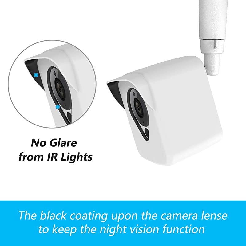 Cam Camera Wall Mount Bracket, COOWUFAN Weather Proof 360 Degree Protective Adjustable Housing Mount and Cover for Cam V2 V1 and Ismart Spot Camera Indoor Outdoor (White(1 Pack))