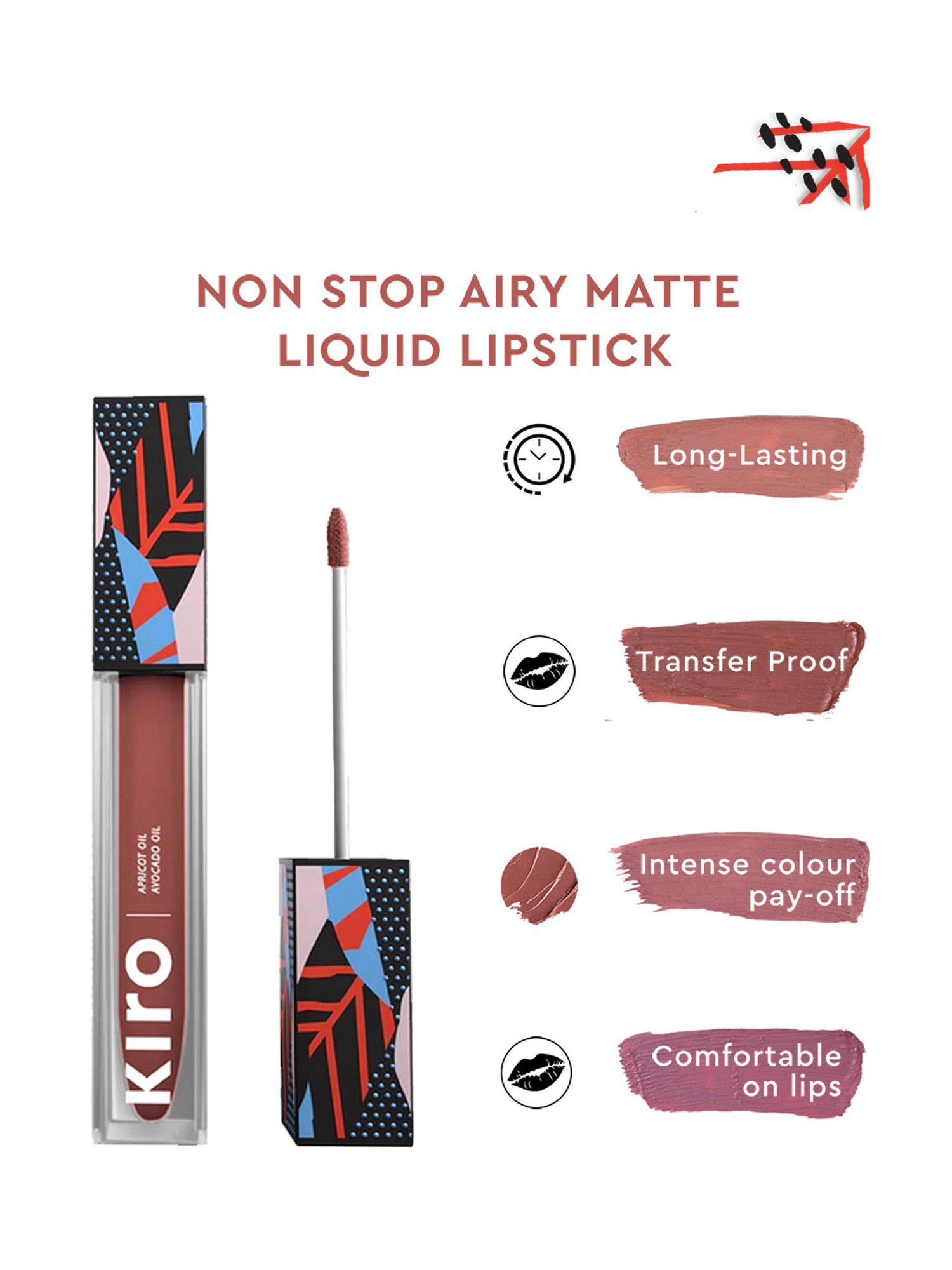 Kiro Beauty Airy Matte Long Lasting Liquid Lipstick Nude Mocha - 5 ml