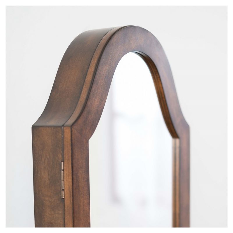 Bell Shape Jewelry Mirror Walnut - Hives & Honey