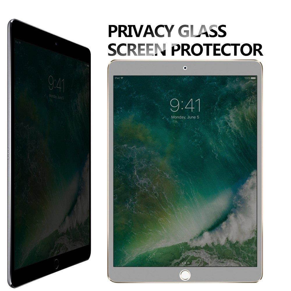 SumacLife DF_IPPSCR903 Easy Install Tempered Glass Privacy Screen Protector Kit for Apple iPad Pro (Exact, 9.7, Clear