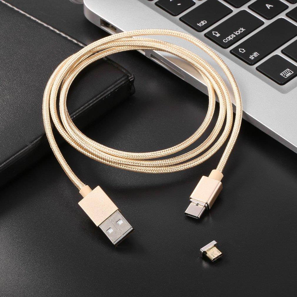 2 in 1 Micro USB & Type-C Magnetic Charging Cable Wire Adapter for Android