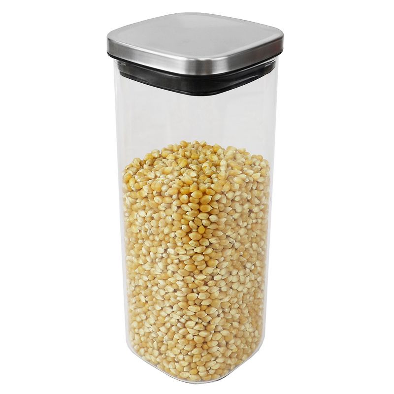 Michael Graves Design X-Large 64 Ounce Square Borosilicate Glass Canister with Stainless Steel Top