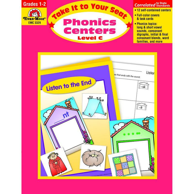 Evan Moor Take It to Your Seat Phonics Centers Level C, Grades 1 to 2