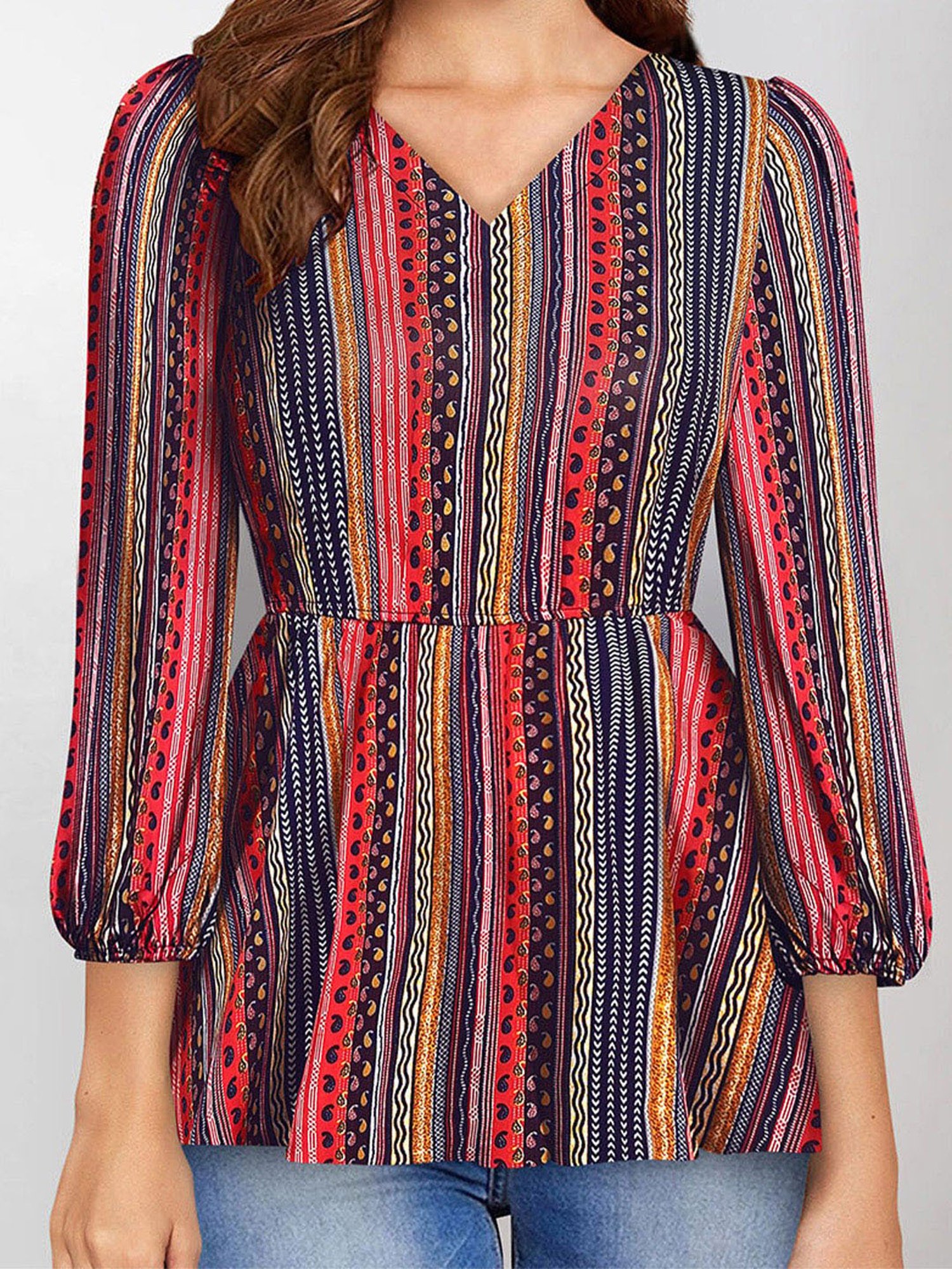 KERI PERRY Multicolor Printed Top
