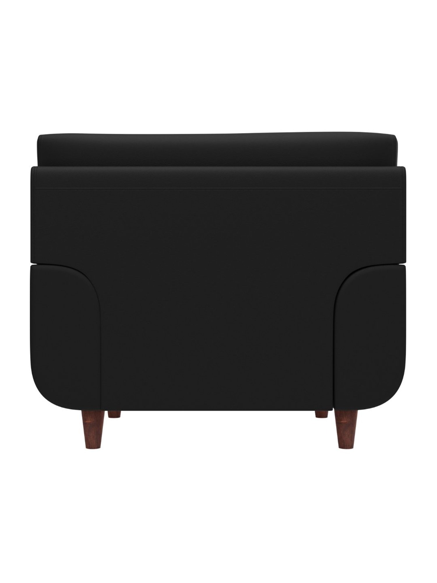 Godrej Interio Bayflow Black Leatherette 1 Seater Sofa