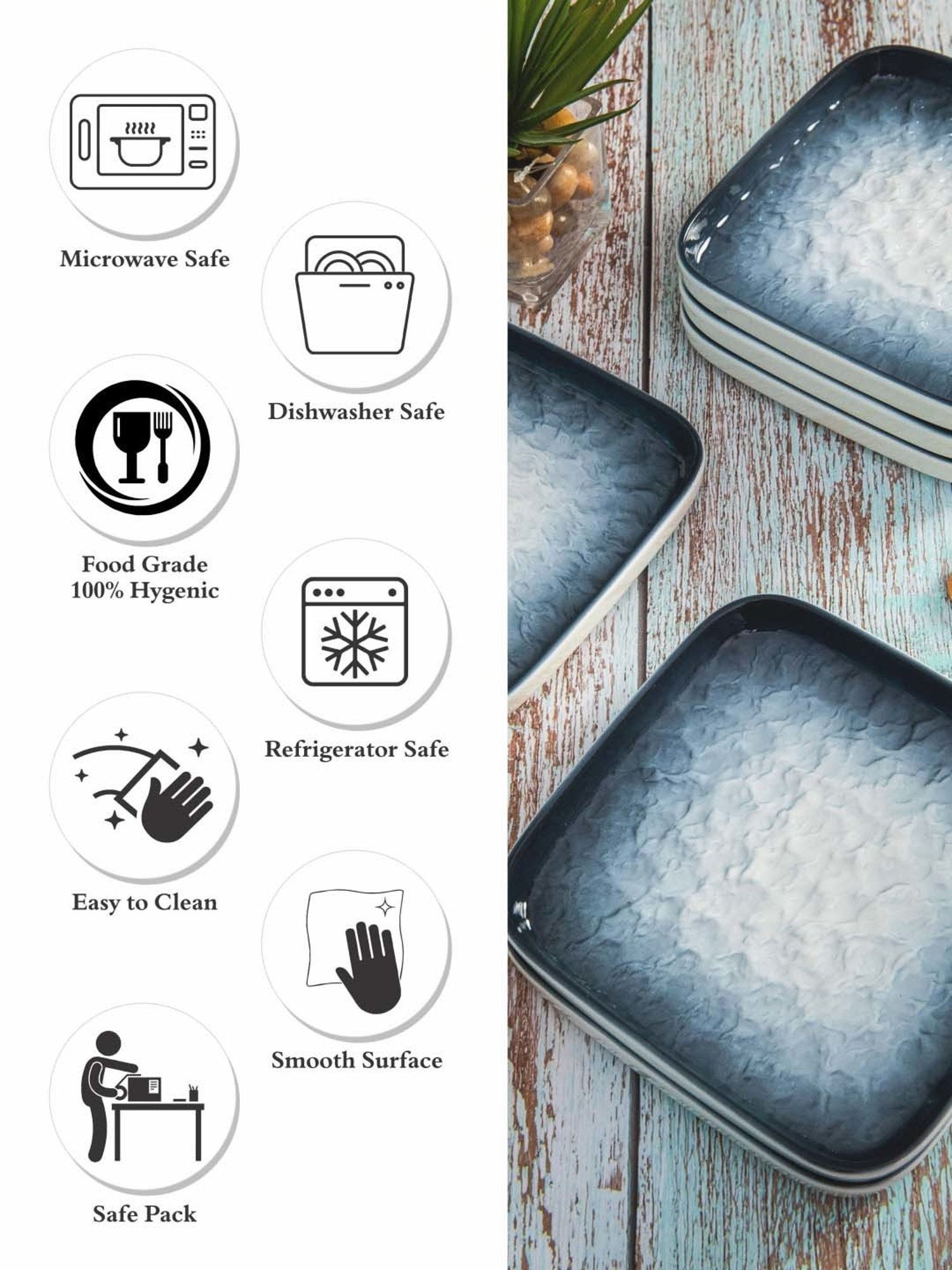 Sumeet S.S. Heavy Gauge Multi Purpose Plates with Mirror Finish Set of 9pc ( Dia-17cm, 22cm,27.5cm)